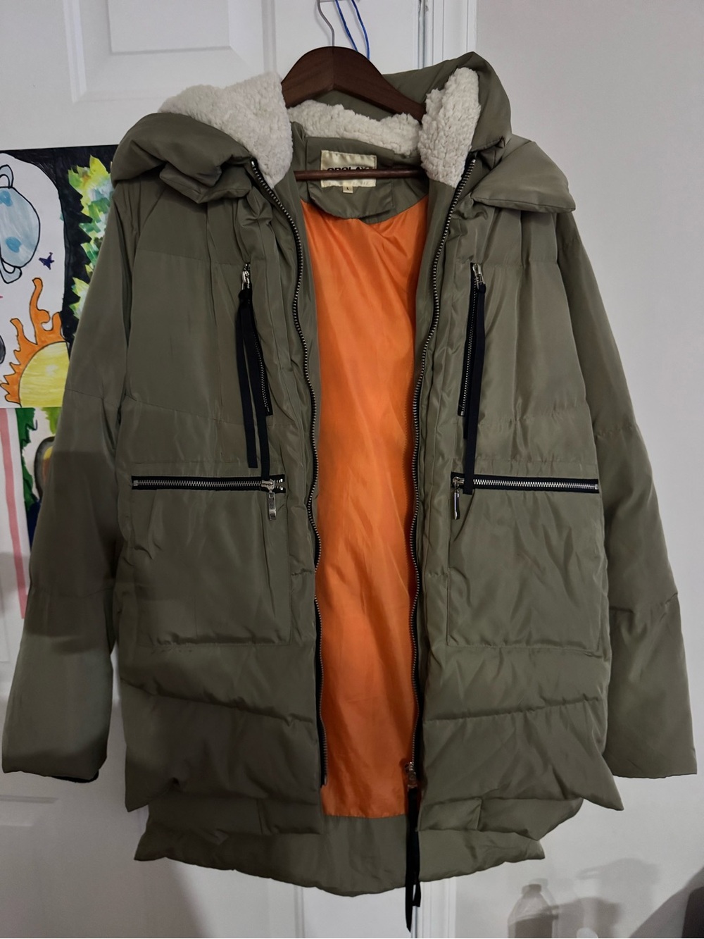 092 Universe® Women's Thickened Down Jacket - Olive - size Large - Picture 2 of 8